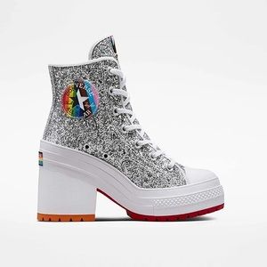 Converse Chuck 70 De Luxe Heel High Pride Proud To Be Glitter Boots Size 9